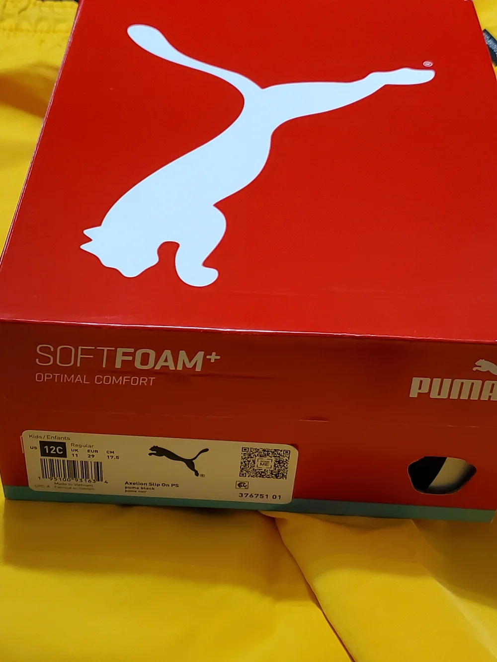 Puma Black Kids' Slip-On Athletic Sneakers